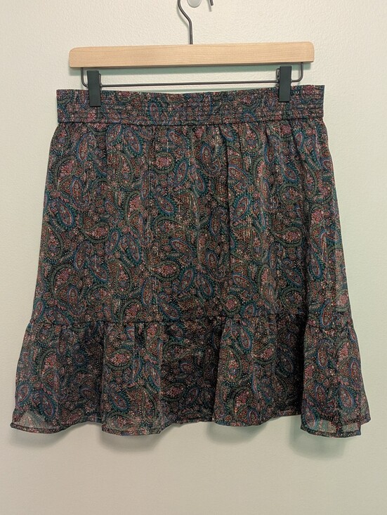 LOFT Dresses & Skirts - Loft Shimmer Paisley Print Mini Skirt
